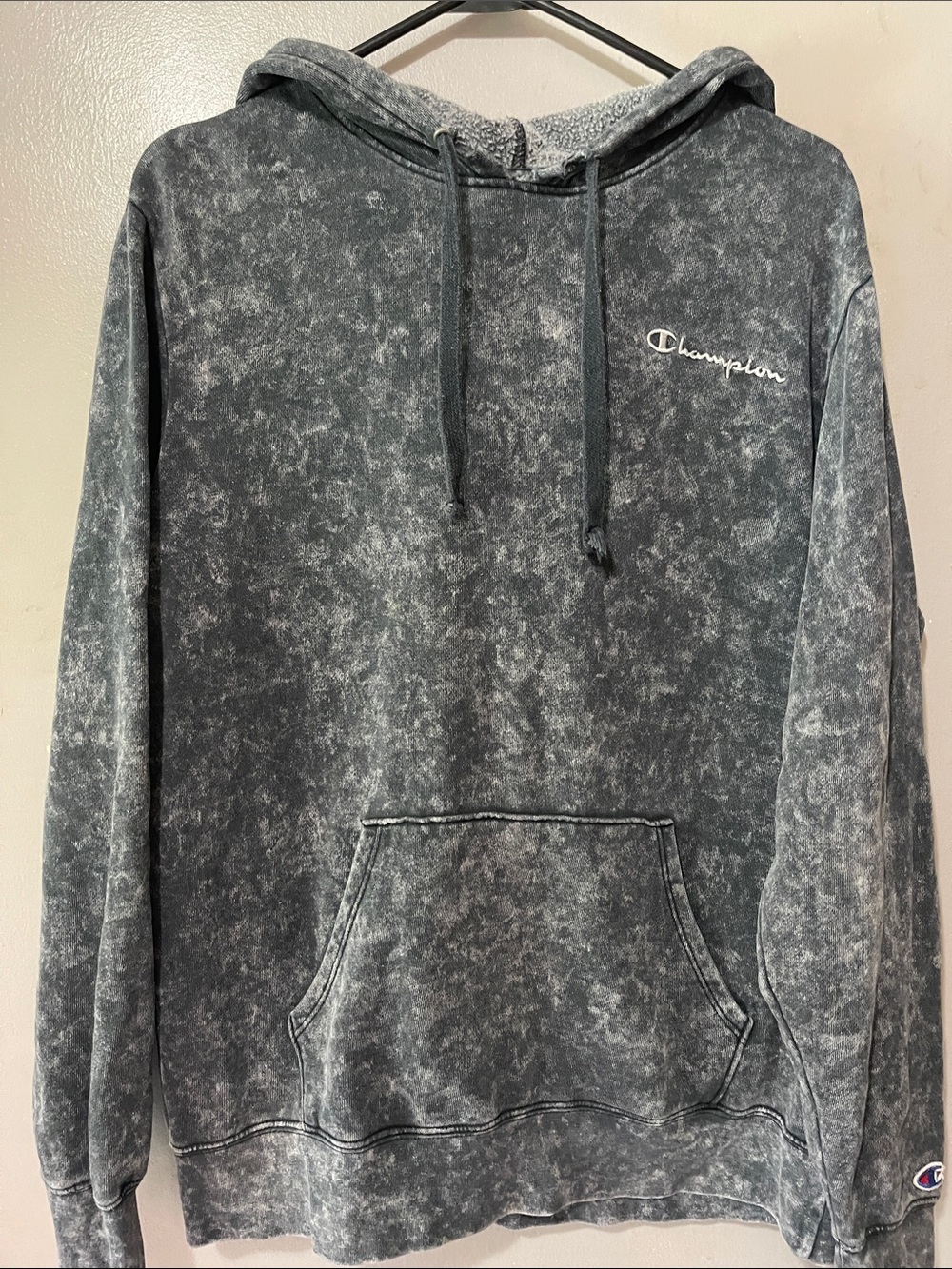 Champion Mineral Wash Gray Pullover Hoodie - Men's